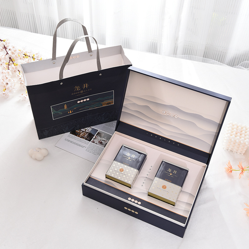 新款高档国风龙井茶叶礼盒  创意礼遇春风马口铁茶叶罐礼品盒批发