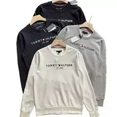Tommy Round-Neck Sweatshirt Casual Base Shirt Cross-Border Supply Tommy Embroidered Men's Jacket Long-Sleeve Sweatshirt Autumn and Winter
