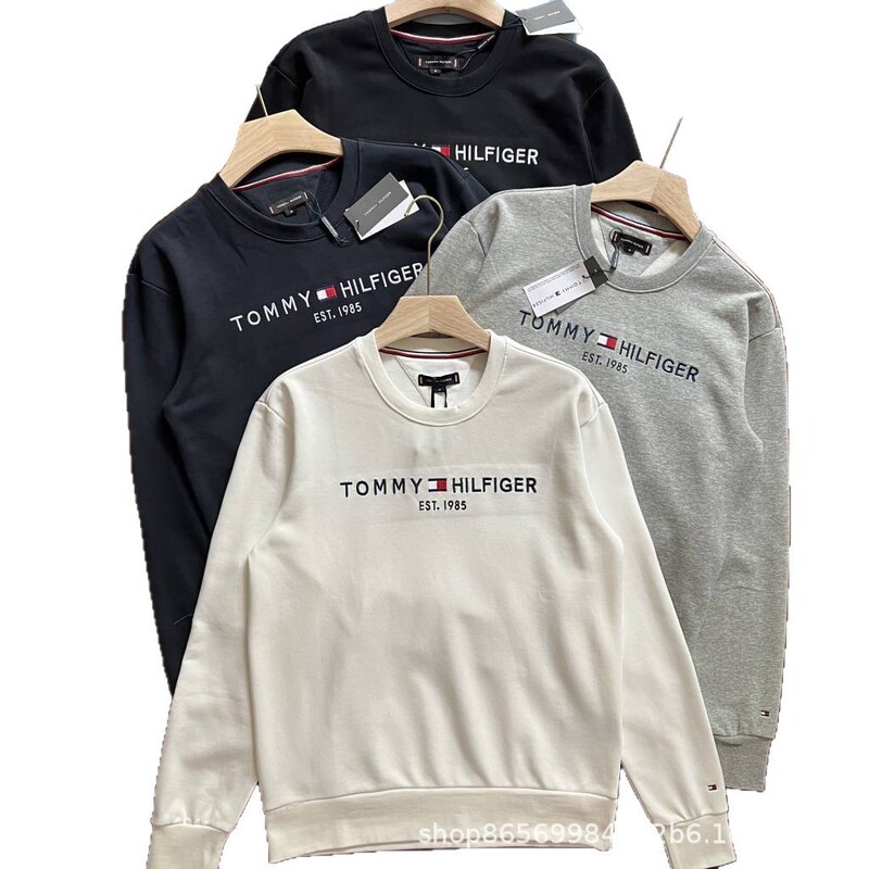 Tommy Round-Neck Sweatshirt Casual Base Shirt Cross-Border Supply Tommy Embroidered Men's Jacket Long-Sleeve Sweatshirt Autumn and Winter Tommy Round-Neck Sweatshirt Casual Base Shirt Cross-Border Supply Tommy Embroidered Men's Jacket Long-Sleeve Sweatshirt Autumn and Winter