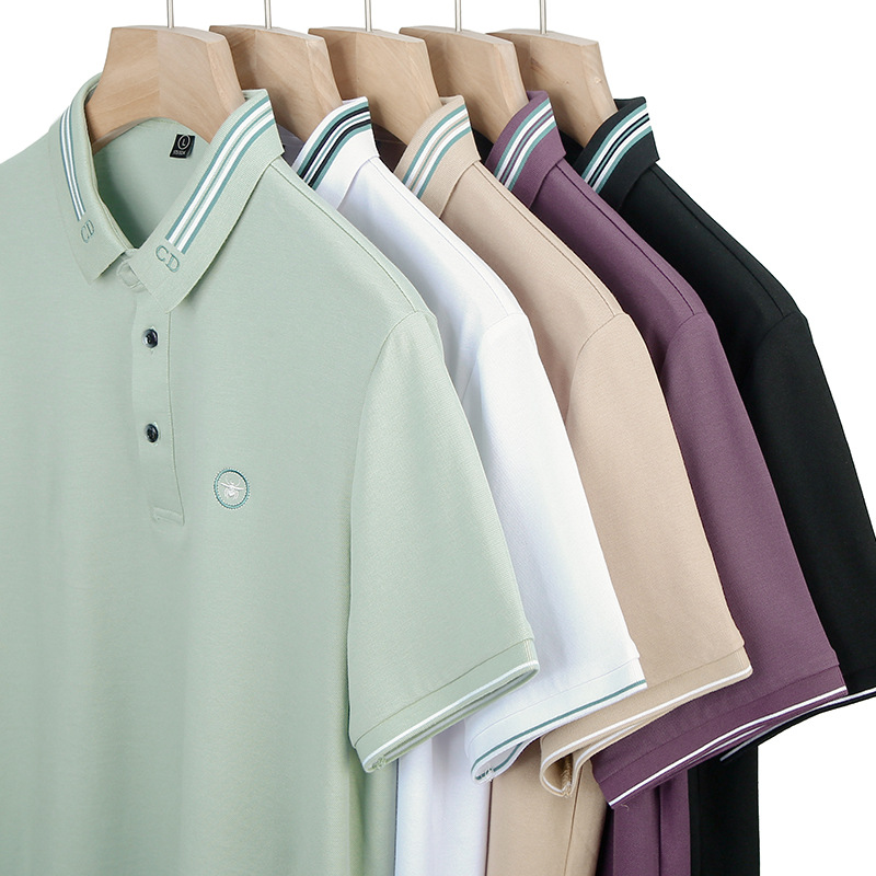 Polo uomo in cotone maniche corte business casual elegante_voghion.com