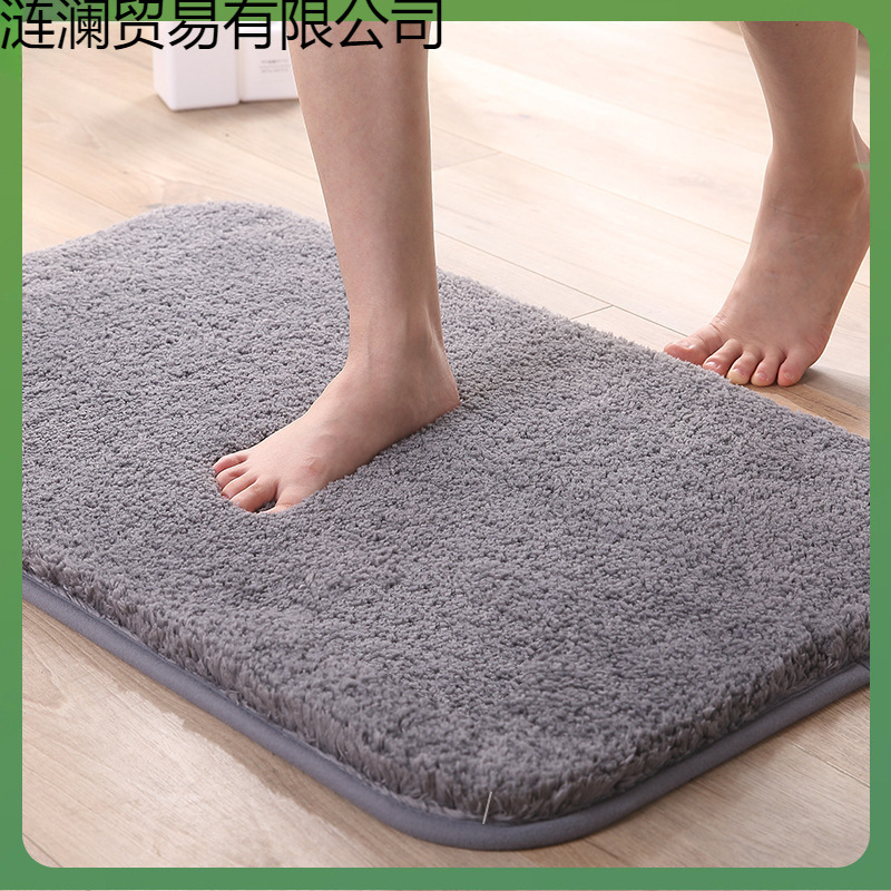高毛绒加厚地垫地毯 简约厨房卫生间门垫浴室防滑垫吸水脚