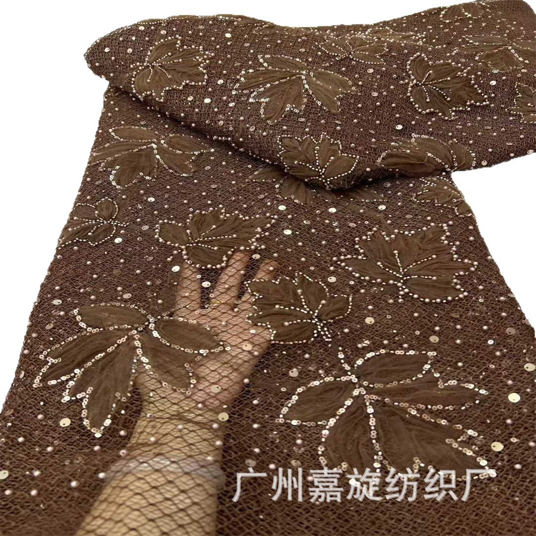 Cuerdas de moda cuadrícula 3D esponjosa disco con tela floral tridimensional vestido vestido vestido ropa infantil bolsa sombrero bordado tela CLACE