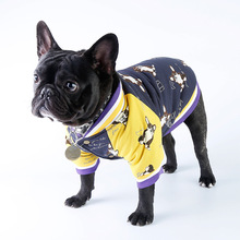 法斗两脚衣狗狗衣服八哥泰迪斗牛小型犬秋冬保暖卡通棒球服加厚