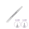 New silver rod double-headed (0.5+1.0mm)