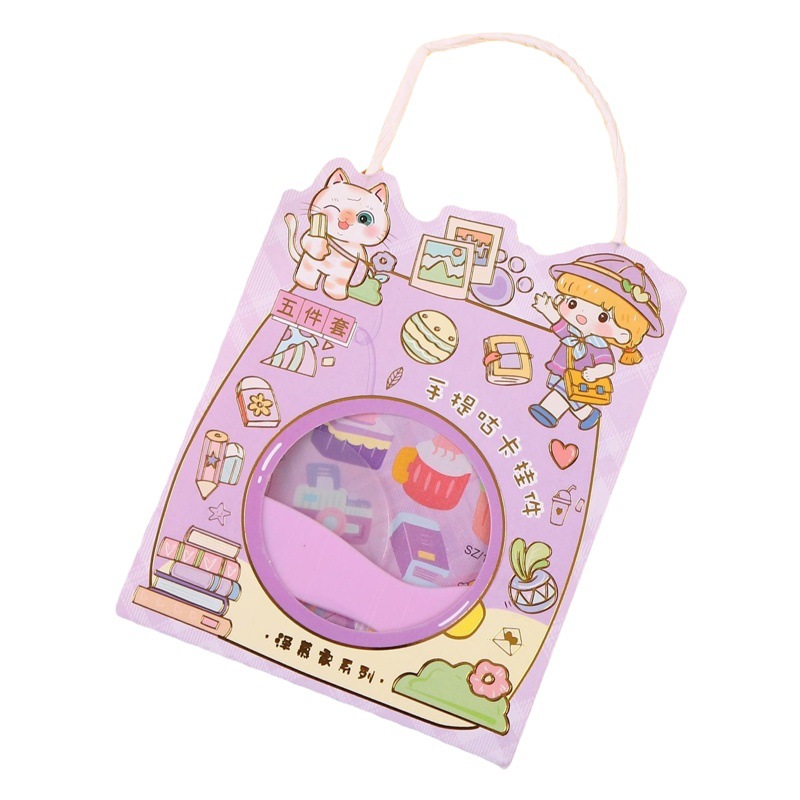 Cuaderno infantil portátil Guka, venta al por mayor, premios pequeños para estudiantes, papelería, adorables pegatinas Guka de dibujos animados, caja de regalo.