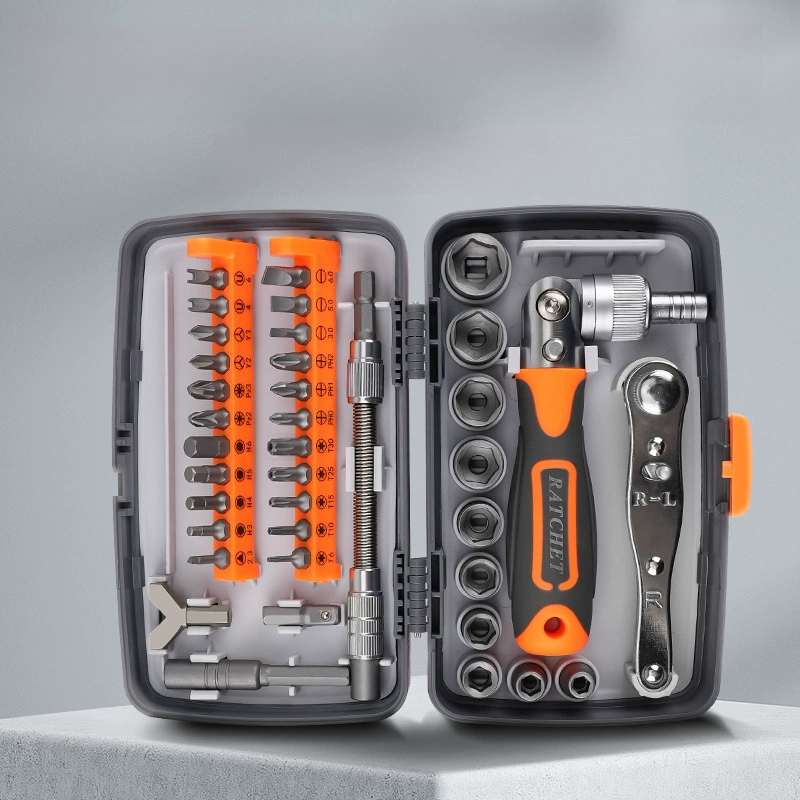  #Ratchet wrench screwdriver set motorcycle car repair and disassembly 38-in-1 portable tool kit