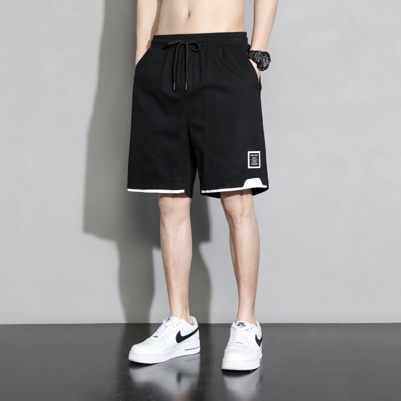 Cotton summer Japanese sports shorts for leisure, trend trousers, plus size, oversize, loose straight fit