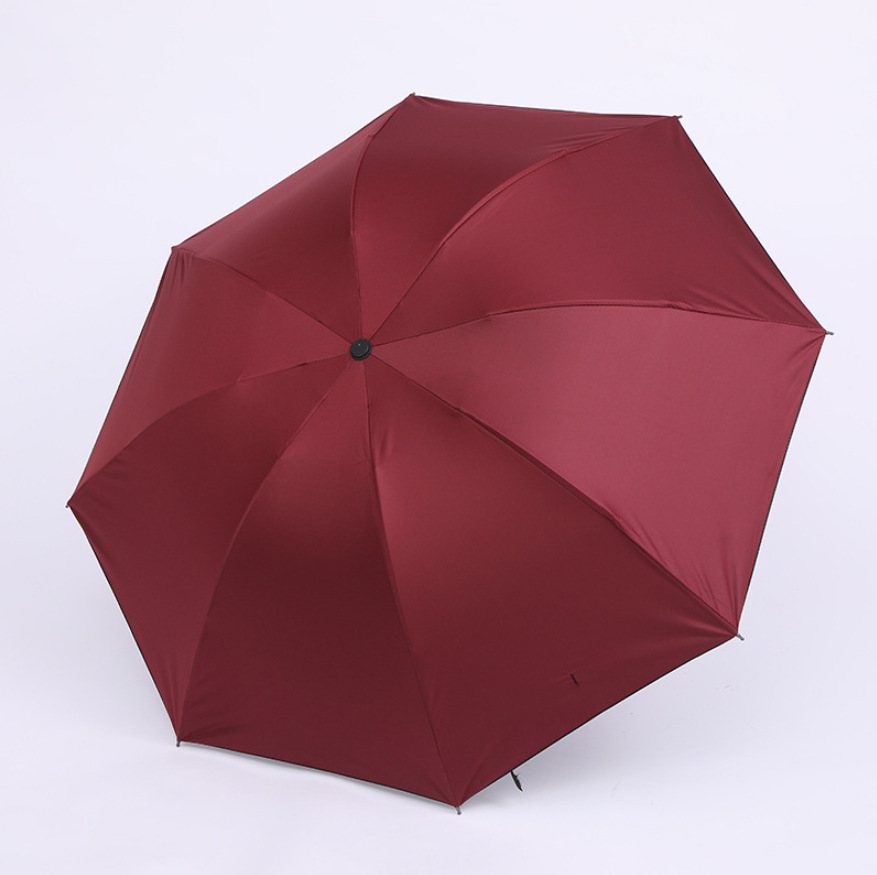 Paraguas automático de 24 huesos, plegable, negro triple, protector solar, sol y lluvia, paraguas de doble uso, paraguas para hombres, paraguas publicitario al por mayor personalizado