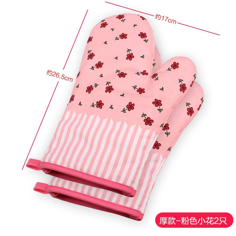 Guantes de aislamiento térmico a prueba de quemaduras y engrosamiento horno de microondas para hornear barbacoa de silicona especial resistente a altas temperaturas horno de cocina a prueba de calor doméstico