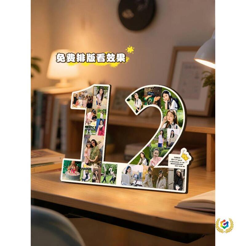 12-Year-Old Photo Commemorative Frame Custom Photo Printing Growth Record Children's Birthday Digital Display 12-Year-Old Photo Commemorative Frame Custom Photo Printing Growth Record Children's Birthday Digital Display