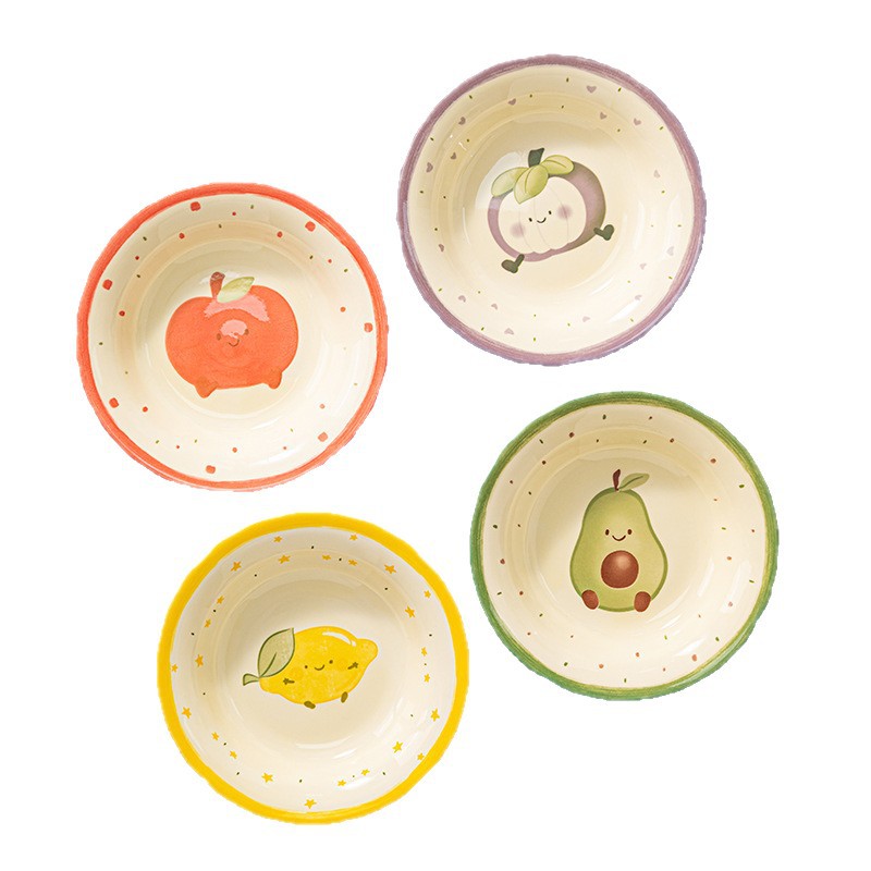Plato de frutas de alto valor para el hogar Creativo bajo vidriado Plato de cerámica de gran capacidad Plato de pasta Plato de frutas Vajilla de cerámica image 6