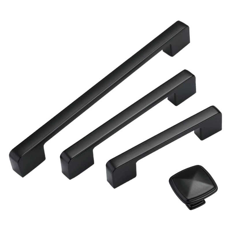 Фабрика прямые поставки Черный алюминиевого сплава ручка оптом шкаф дверная ручка мебель аппаратные аксессуары