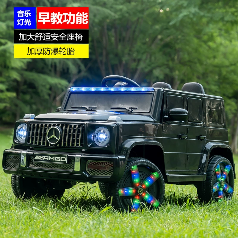 Электромобиль (Mercedes Benz) — внедорожник 4×4 с пультом, светящиеся колёса