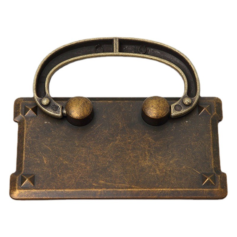 Tirador cuadrado, tirador cuadrado retro, herrajes para muebles antiguos de estilo americano, tirador para puerta de armario.