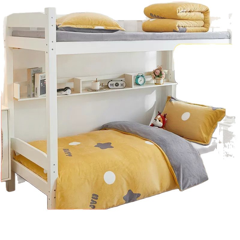 Dormitorio de estudiantes de terciopelo de leche de tres piezas, doble cara de terciopelo, sábanas gruesas cubiertas de brida de terciopelo de coral de cuatro piezas