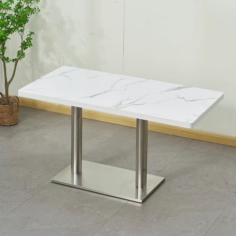 Mesa de comedor restaurante leche tienda de té desayuno snack restaurante restaurante de comida rápida combinación de mesas y sillas simple y moderna