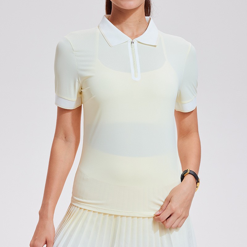 Ropa de yoga de nuevo estilo para mujer, conjunto deportivo transpirable informal de verano para tenis, camiseta POLO, conjunto deportivo para correr al aire libre image 31