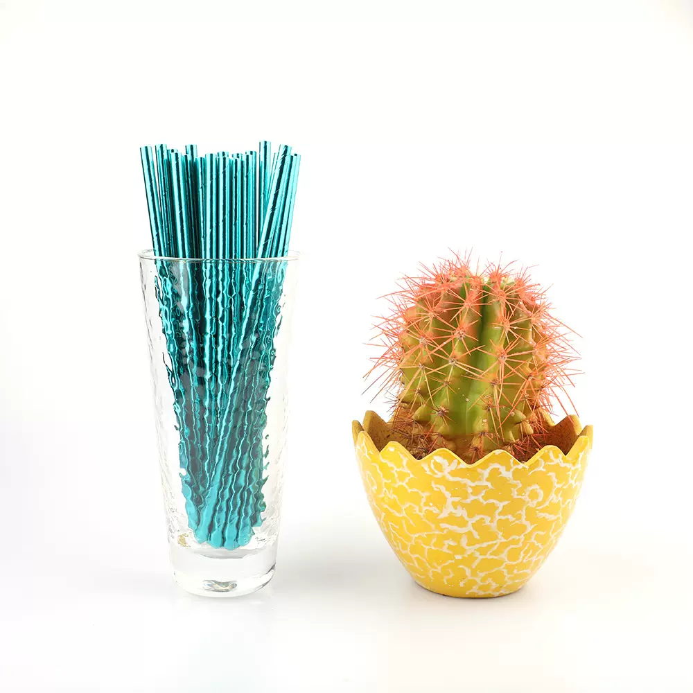 一次性纯色烫金纸吸管饮料奶茶节假日派对装饰用纸吸管 厂家批发