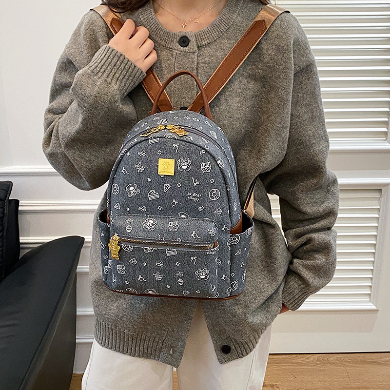 Mochila de moda coreana impresa de mujer, mochila de viaje de gran capacidad, 2026 nueva mochila de viaje de mujer