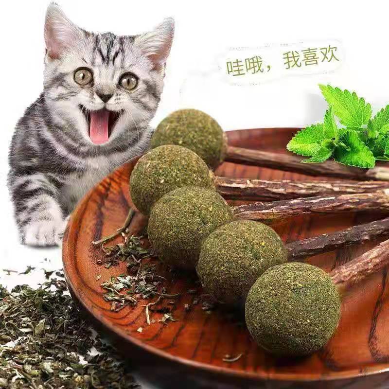 木天蓼批发逗猫棒逗猫互动玩具猫咪薄荷球猫咪磨牙去毛球助消化