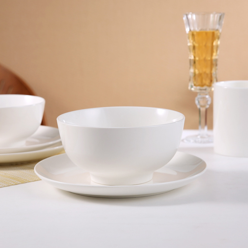 Wholesale White Ceramic Rice Bowls, Ramen Bowls, Soup Bowls, Household Ceramic Tableware, Gift Bowls, Promotional Bowls