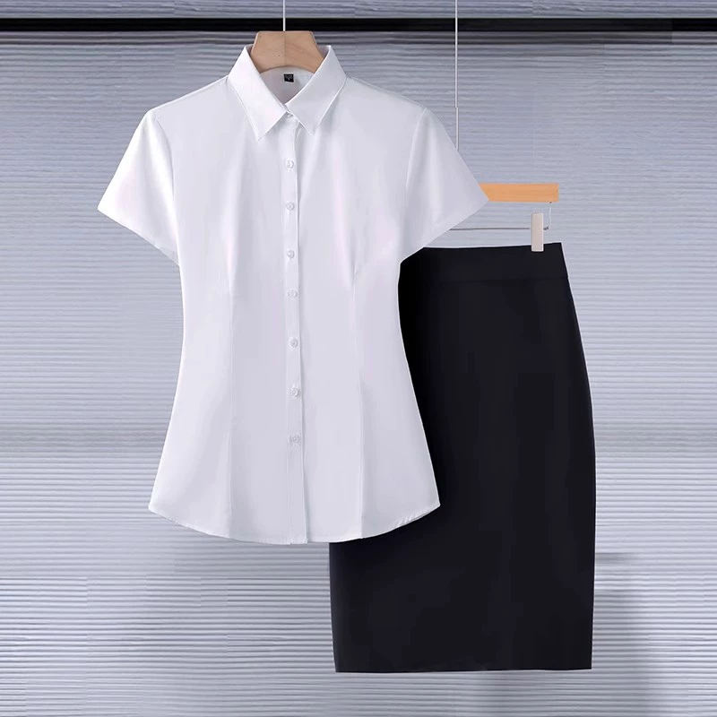 Оптовая цена, бесплатная доставка, профессиональная рубашка с короткими рукавами, женская дизайнерская летняя тонкая официальная одежда для собеседования, рабочая одежда для учителей