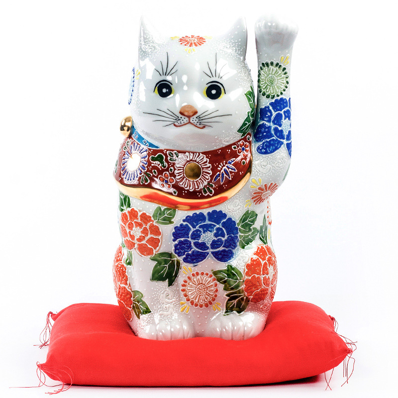 꽃(백성) 행운의 고양이, 높이 27cm