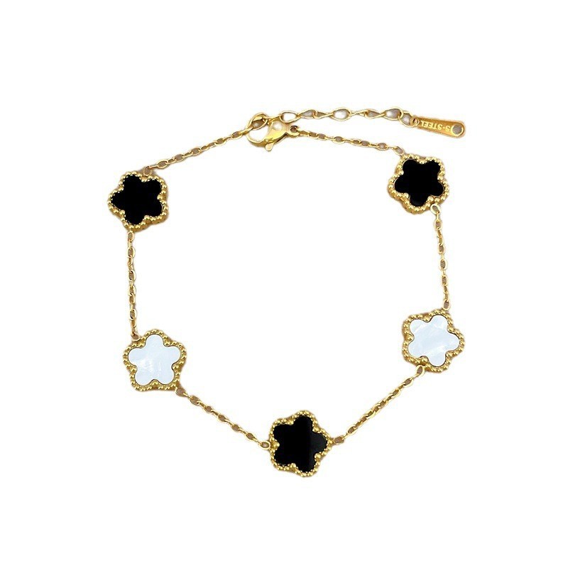 【 All-titanium Steel 】 Five flower shells Dongdaemun personalized bracelet, a retro birthday gift for a female Internet celebrity and her best friend pic 10