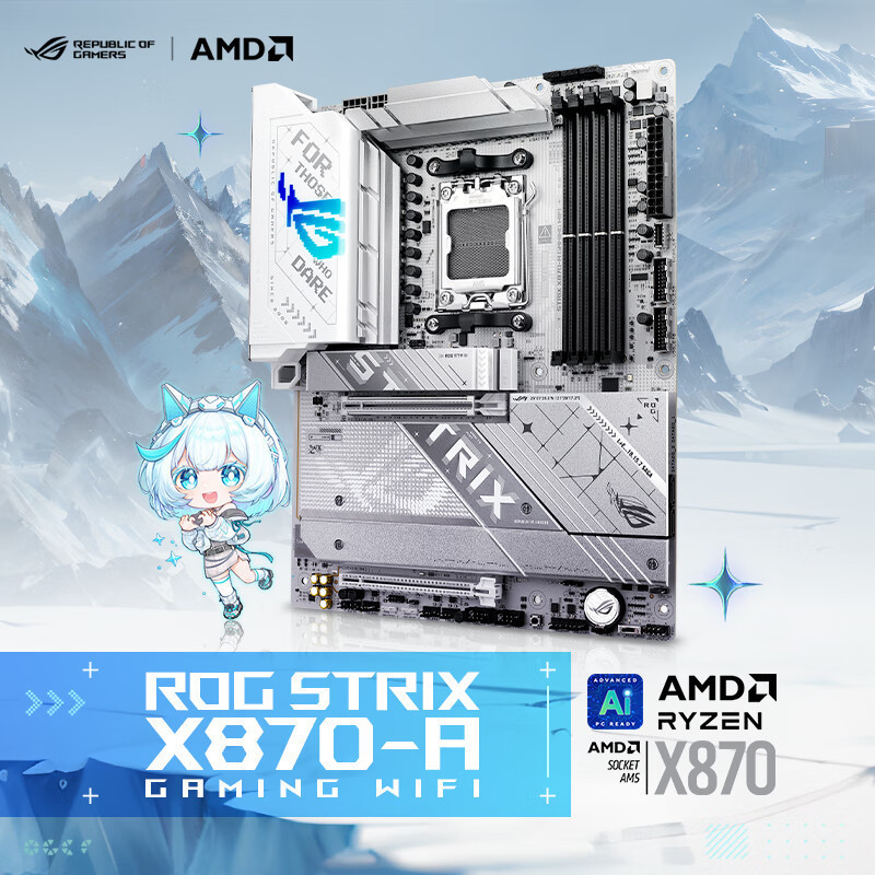 Asus Rog Strix X870-A Gaming Wifi Fuxue Motherboard Is Suitable for Am5Cpu9900X9950X