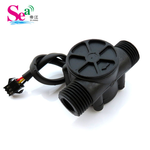 Water flow sensor liquid flow meter switch 4 minutes hot water heater Hall sensor S201 detects DN15