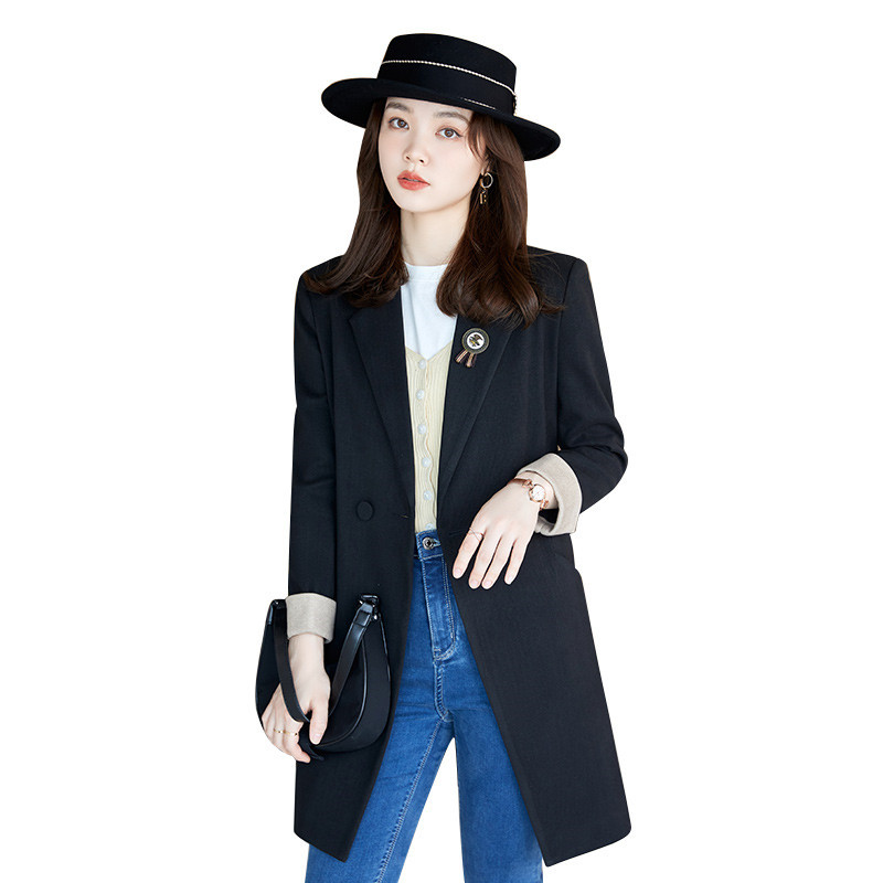 apricot autumn elegant classic suit jacket