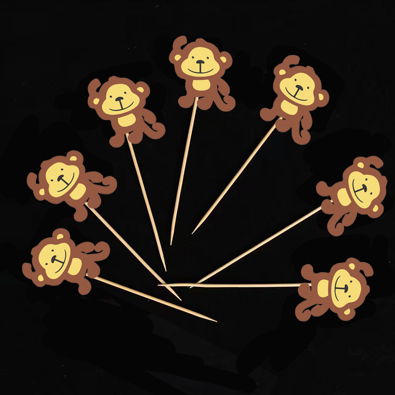 Adorno de pastel de oso nuevo de Amazon transfronterizo, tema animal, adorno de postre para fiesta de carnaval