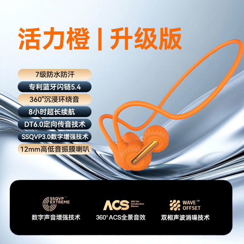 国境を越えた新しい製品骨伝導ワイヤレス Bluetooth ヘッドセット耳掛けスポーツランニングとサイクリング長いバッテリー寿命防水低遅延|undefined
