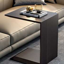 意式极简白蜡木实木小边几沙发卡几茶几可移动轻奢感角几客厅