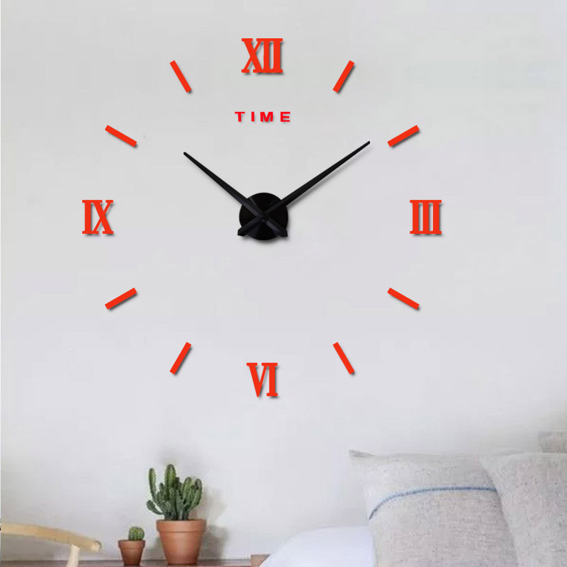 Reloj de pared de espejo de acrílico 3D DIY, reloj europeo creativo de moda, reloj de pared para decoración del hogar, venta directa de fábrica