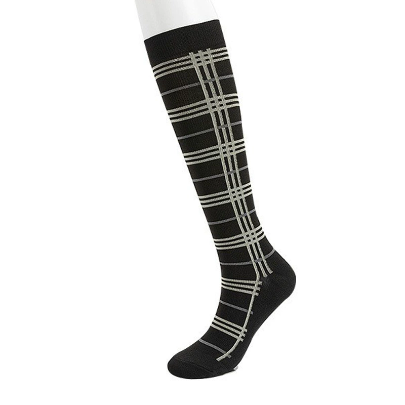 Compression Running Socks, Unisex Jacquard Knee-High Socks, Multiple Patterns, S/M & L/XL