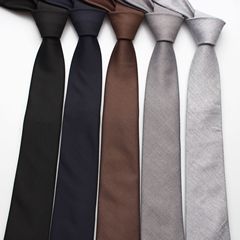 新しい正装ビジネス男性ネクタイ6cm職業新郎結婚純色手ネクタイスーツ服装部品