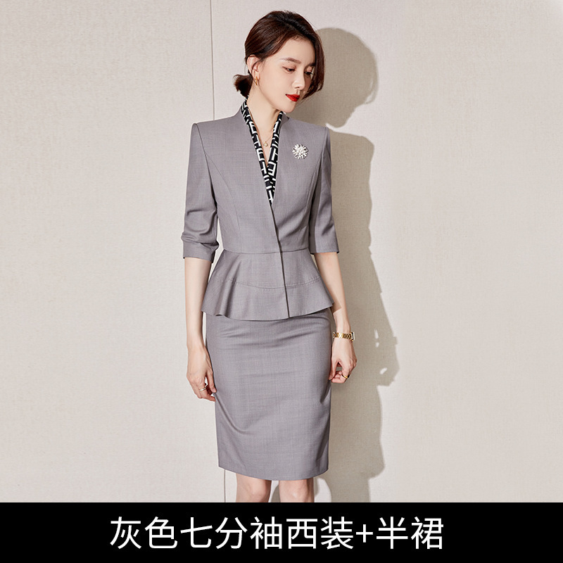 職業スーツ女性高級感グレースーツ工装ファッション気質女神範作業服スーツスーツ正装|undefined