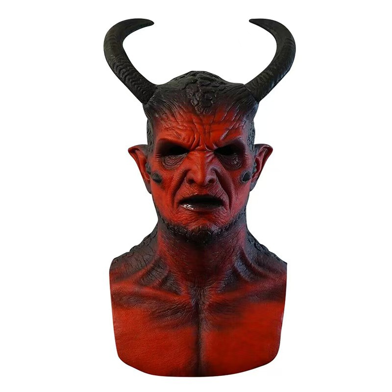 Nuevo producto transfronterizo Máscara de diablo Cubierta completa Fiesta de baile de diablo Máscara de diablo hexagonal Oscuro Hellboy
