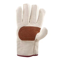 Steel gloves, canvas special welders' non-stainless railway special gloves, durian anti-thorn and heat-insulating double-layer gloves