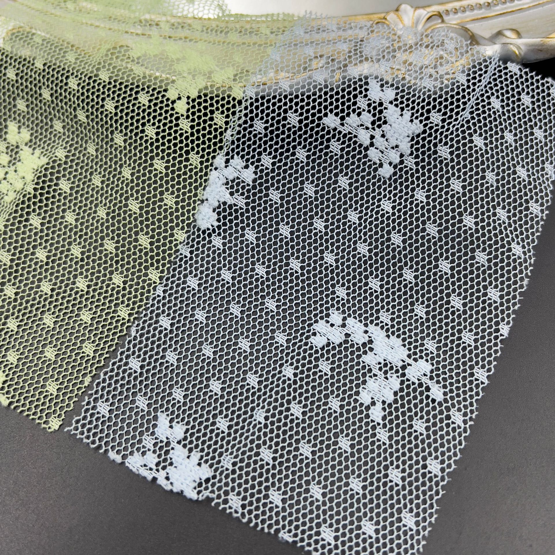 Poliéster estereoscópico punto Jacquard tela de malla tamaño de ropa infantil Lolita ropa china tela de encaje multicolor