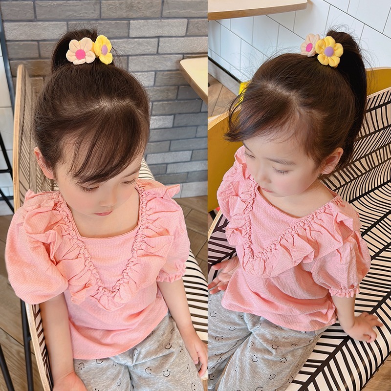 子供の頭の縄の布芸の花の蝶結びの女の子の皮の筋は頭を刺して髪を傷つけません。|undefined