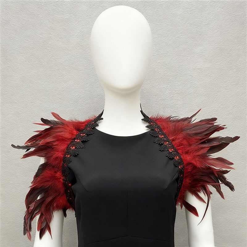 Amazon plumas mantel luchador show traje gladiador vestido estilo vikingo carnaval antiguo abrigo aristocrático TK