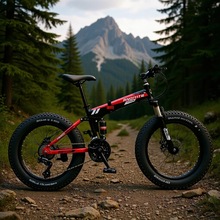 BNQMTB折叠沙滩雪地车双减震7-21-24-27-30速软尾山地自行车20寸