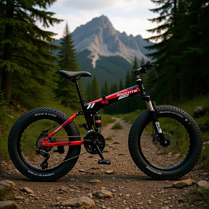 Bnqmtb Folding Beach Snowmobile Dual Shock Absorption 7-21-24-27-30 Speed Soft Tail Mountain Bike 20inch