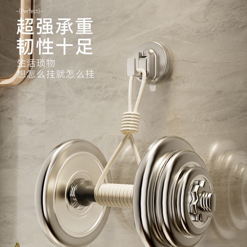 吸盘挂衣钩真空强力粘钩免打孔墙壁卫生间厨房门后承重毛巾钩收纳