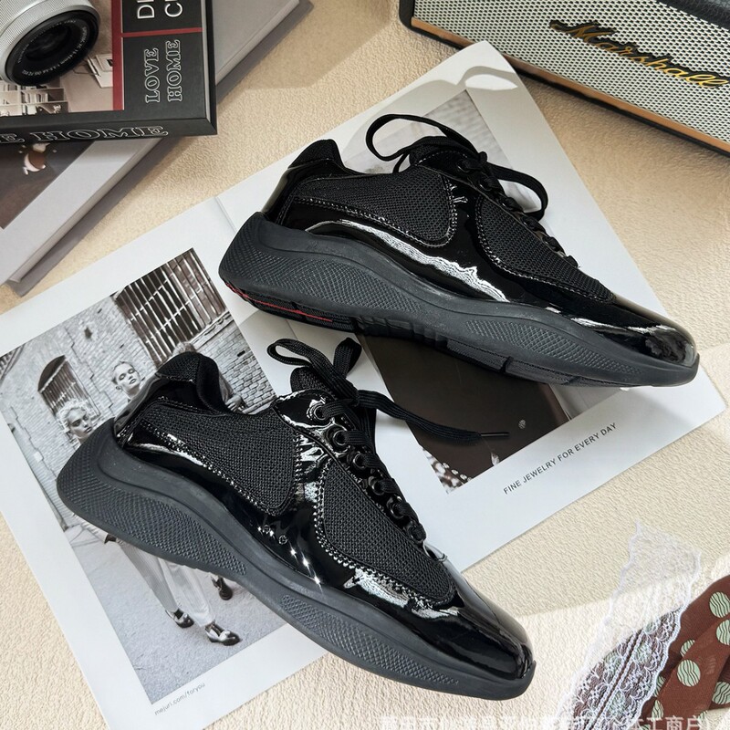 Putian instant delivery America's Cup fashion sports patent leather shoes for men and women, shiny breathable casual shoes, lightweight Putian instant delivery America's Cup fashion sports patent leather shoes for men and women, shiny breathable casual shoes, lightweight