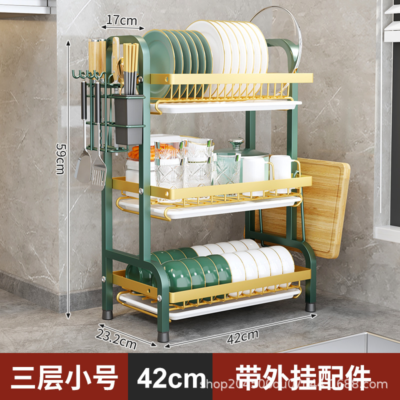 Estante de almacenamiento de platos domésticos estante de drenaje de agua estante de cocina multifuncional estante de almacenamiento de platos estante de palillos caja de almacenamiento armario