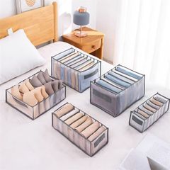 メッシュ仕切り付き下着収納ボックス 衣類収納ボックス 折りたたみ式引き出し式携帯収納ボックス