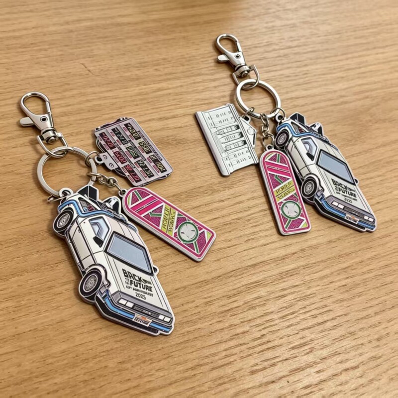 Cross-Border Back to the Future Themed Keychain 40Th Anniversary Time Machine Metal Pendant Cross-Border Back to the Future Themed Keychain 40Th Anniversary Time Machine Metal Pendant